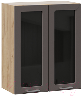 Шкаф навесной для кухни ТриЯ Габриэлла 1В6С (дуб крафт золотой/муссон) - фото