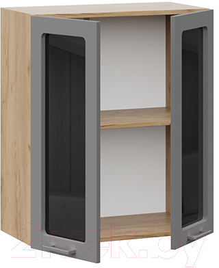 Шкаф навесной для кухни ТриЯ Габриэлла 1В6С (дуб крафт золотой/титан)