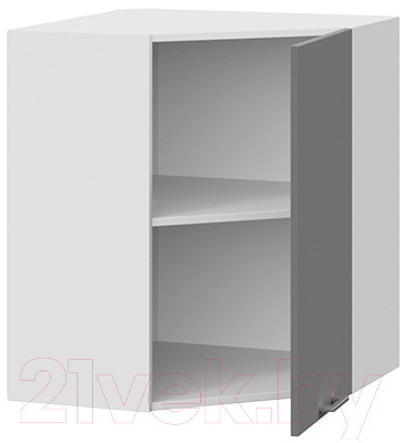 Шкаф навесной для кухни ТриЯ Габриэлла 1В6У (белый/титан)