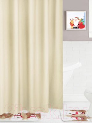 Шторка-занавеска для ванны Home One Waffle 180x180 / 372244