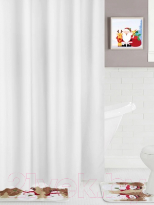 Шторка-занавеска для ванны Home One Waffle 180x180 / 372243