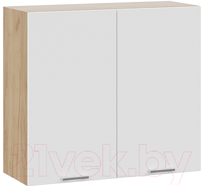 Шкаф навесной для кухни ТриЯ Габриэлла 1В8 (дуб крафт золотой/сноу) - фото