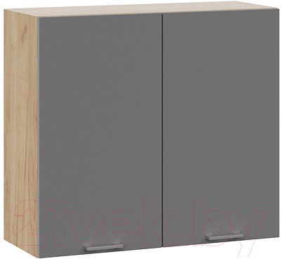 Шкаф навесной для кухни ТриЯ Габриэлла 1В8 (дуб крафт золотой/титан) - фото