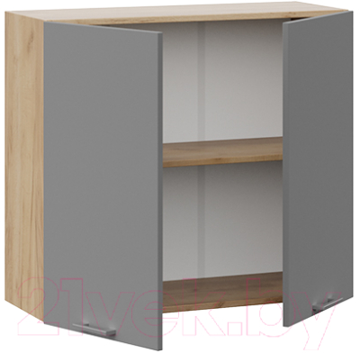 Шкаф навесной для кухни ТриЯ Габриэлла 1В8 (дуб крафт золотой/титан)