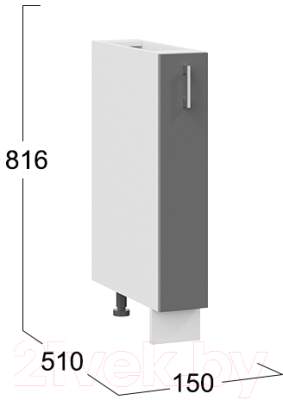 Шкаф карго ТриЯ Габриэлла 1Н15К (белый/титан)