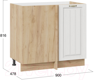 Шкаф под мойку ТриЯ Лина 1Н9У (дуб крафт золотой/белый)