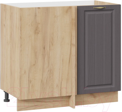 Шкаф под мойку ТриЯ Лина 1Н9У (дуб крафт золотой/графит) - фото