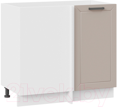 Шкаф под мойку ТриЯ Лорас 1Н9У (белый/холст латте) - фото