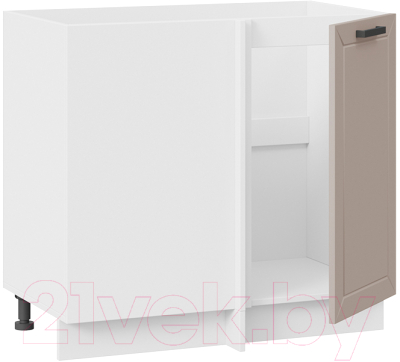 Шкаф под мойку ТриЯ Лорас 1Н9У (белый/холст латте)