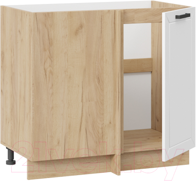 Шкаф под мойку ТриЯ Лорас 1Н9У (дуб крафт золотой/холст белый)