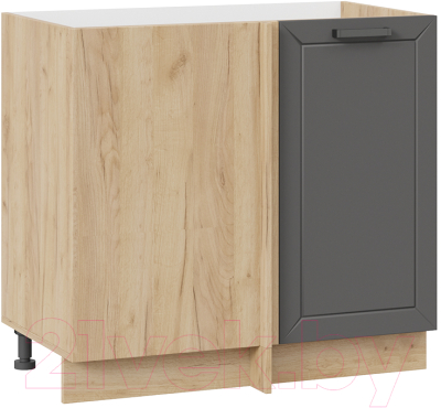 Шкаф под мойку ТриЯ Лорас 1Н9У (дуб крафт золотой/холст вулкан) - фото