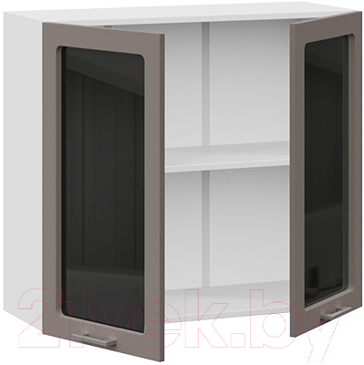 Шкаф навесной для кухни ТриЯ Габриэлла 1В8С (белый/муссон)