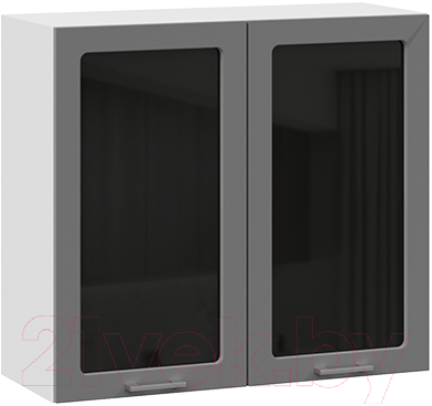 Шкаф навесной для кухни ТриЯ Габриэлла 1В8С (белый/титан) - фото