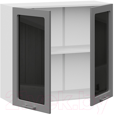 Шкаф навесной для кухни ТриЯ Габриэлла 1В8С (белый/титан)