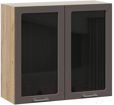 Шкаф навесной для кухни ТриЯ Габриэлла 1В8С (дуб крафт золотой/муссон) - фото