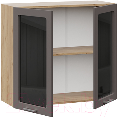 Шкаф навесной для кухни ТриЯ Габриэлла 1В8С (дуб крафт золотой/муссон)