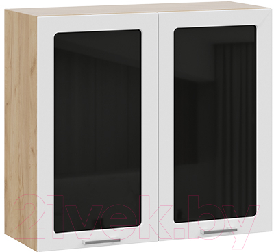 Шкаф навесной для кухни ТриЯ Габриэлла 1В8С (дуб крафт золотой/сноу) - фото