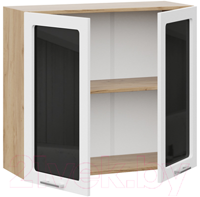 Шкаф навесной для кухни ТриЯ Габриэлла 1В8С (дуб крафт золотой/сноу)