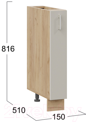 Шкаф карго ТриЯ Габриэлла 1Н15К (дуб крафт золотой/кремовый)