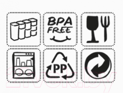 Емкость для хранения Rotho Domino / 1742605070 (прозрачный/зеленый)