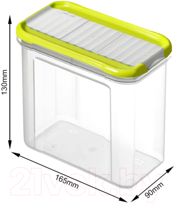 Емкость для хранения Rotho Domino / 1742605070 (прозрачный/зеленый)