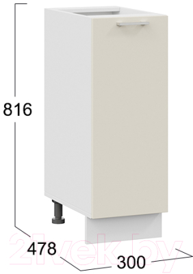 Шкаф-стол кухонный ТриЯ Габриэлла 1Н3 (белый/кремовый)