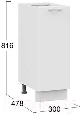 Шкаф-стол кухонный ТриЯ Габриэлла 1Н3 (белый/сноу)