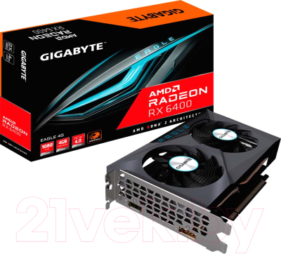 Видеокарта Gigabyte RX 6400 Eagle 4G (GV-R64EAGLE-4GD)