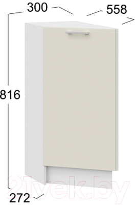 Шкаф-стол кухонный ТриЯ Габриэлла 1Н3Т (белый/крем)