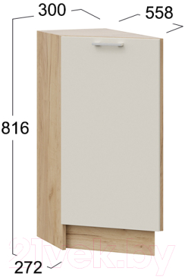 Шкаф-стол кухонный ТриЯ Габриэлла 1Н3Т (дуб крафт золотой/крем)