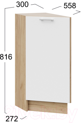 Шкаф-стол кухонный ТриЯ Габриэлла 1Н3Т (дуб крафт золотой/сноу)