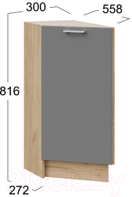 Шкаф-стол кухонный ТриЯ Габриэлла 1Н3Т (дуб крафт золотой/титан)