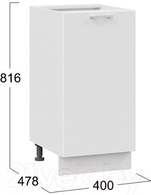 Шкаф-стол кухонный ТриЯ Габриэлла 1Н4 (белый/сноу)