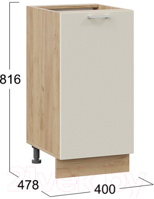 Шкаф-стол кухонный ТриЯ Габриэлла 1Н4 (дуб крафт золотой/крем)