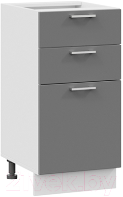 Шкаф-стол кухонный ТриЯ Габриэлла 1Н4Я3 (белый/титан) - фото