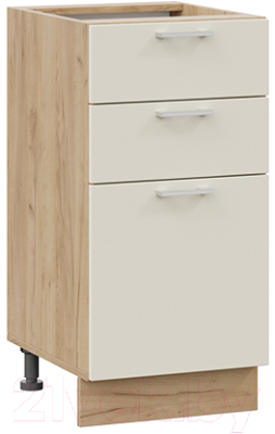 Шкаф-стол кухонный ТриЯ Габриэлла 1Н4Я3 (дуб крафт золотой/крем) - фото