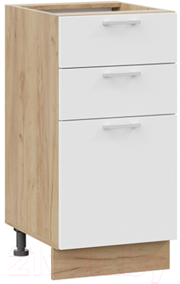 Шкаф-стол кухонный ТриЯ Габриэлла 1Н4Я3 (дуб крафт золотой/сноу) - фото