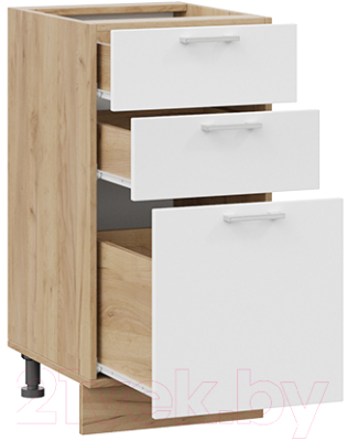 Шкаф-стол кухонный ТриЯ Габриэлла 1Н4Я3 (дуб крафт золотой/сноу)