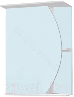 Шкаф с зеркалом для ванной Vako Луна 50 Левый / 10382 - фото