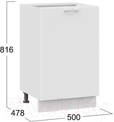 Шкаф-стол кухонный ТриЯ Габриэлла 1Н5 (белый/сноу)