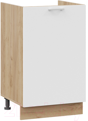 Шкаф под мойку ТриЯ Габриэлла 1Н5М (дуб крафт золотой/сноу) - фото