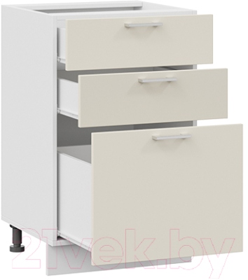 Шкаф-стол кухонный ТриЯ Габриэлла 1Н5Я3 (белый/крем)