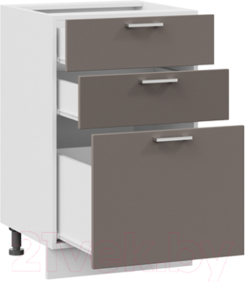 Шкаф-стол кухонный ТриЯ Габриэлла 1Н5Я3 (белый/муссон)