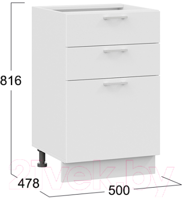 Шкаф-стол кухонный ТриЯ Габриэлла 1Н5Я3 (белый/сноу)