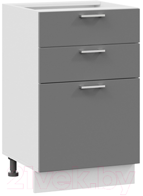 Шкаф-стол кухонный ТриЯ Габриэлла 1Н5Я3 (белый/титан) - фото