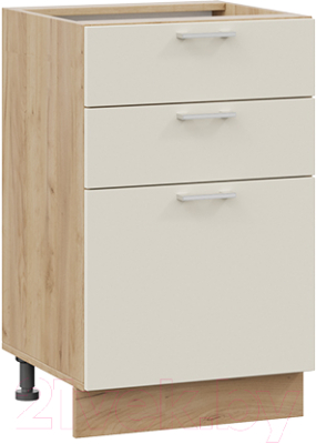 Шкаф-стол кухонный ТриЯ Габриэлла 1Н5Я3 (дуб крафт золотой/крем) - фото