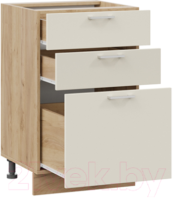 Шкаф-стол кухонный ТриЯ Габриэлла 1Н5Я3 (дуб крафт золотой/крем)