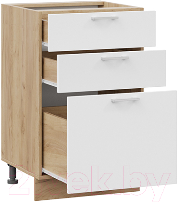 Шкаф-стол кухонный ТриЯ Габриэлла 1Н5Я3 (дуб крафт золотой/сноу)