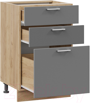 Шкаф-стол кухонный ТриЯ Габриэлла 1Н5Я3 (дуб крафт золотой/титан)