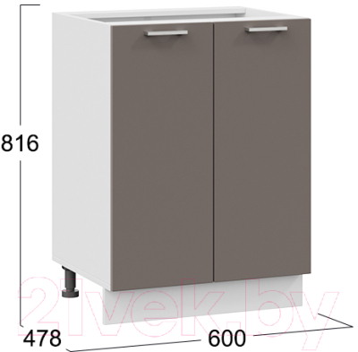 Шкаф-стол кухонный ТриЯ Габриэлла 1Н6 (белый/муссон)